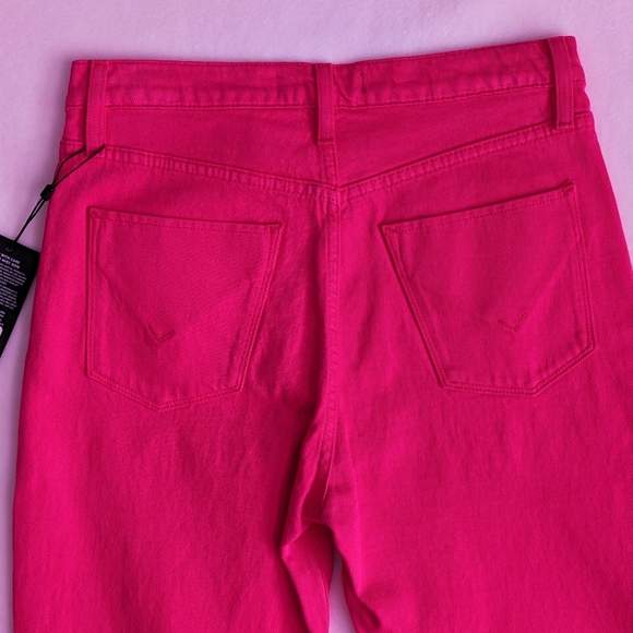Hudson Holly Jeans High Rise Cropped Bootcut Zip Fly Hibiscus Pink Denim 27 NWT - Picture 9 of 14